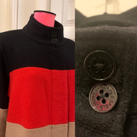 New Karl Lagerfeld Paris wool coatigan/sweater jacket - Picture 9 of 13